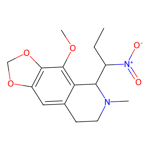 4-methoxy-6-methyl-5-(1-nitropropyl)-5,6,7,8-tetrahydro-[1,3]dioxolo[4,5-g]isoquinoline structure