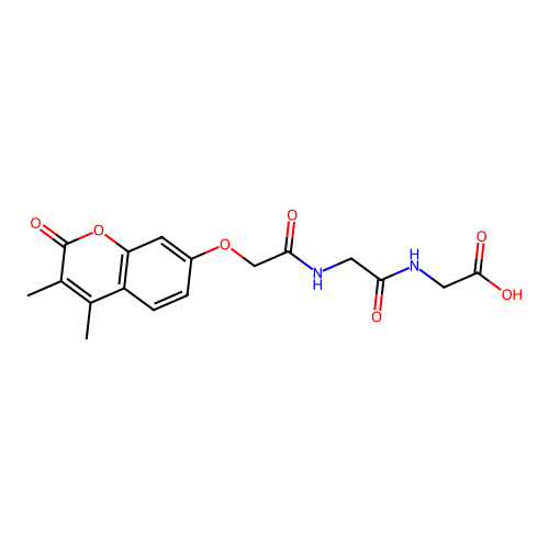 N-{[(3,4-dimethyl-2-oxo-2H-chromen-7-yl)oxy]acetyl}glycylglycine structure