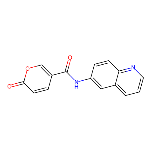 2-Oxo-n-(quinolin-6-yl)-2h-pyran-5-carboxamide structure