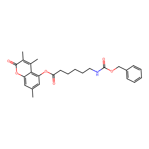3,4,7-trimethyl-2-oxo-2H-chromen-5-yl 6-{[(benzyloxy)carbonyl]amino}hexanoate structure