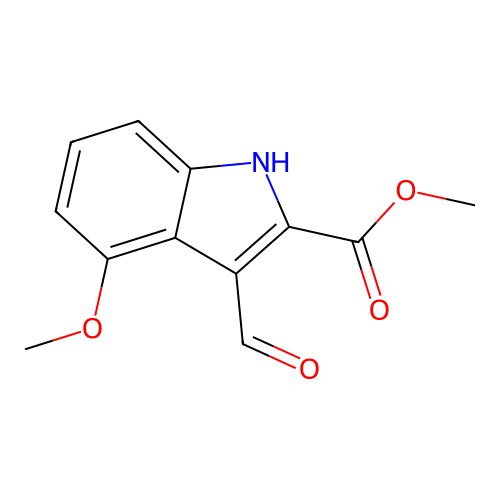 methyl 3-formyl-4-methoxy-1H-indole-2-carboxylate structure