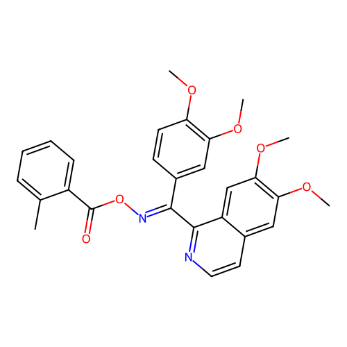[[(6,7-dimethoxyisoquinolin-1-yl)-(3,4-dimethoxyphenyl)methylidene]amino] 2-methylbenzoate structure