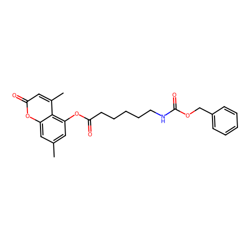 4,7-dimethyl-2-oxo-2H-chromen-5-yl 6-{[(benzyloxy)carbonyl]amino}hexanoate structure