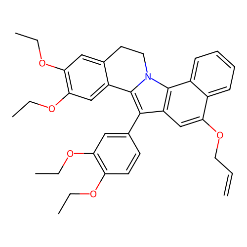 12-(allyloxy)-14-(3,4-diethoxyphenyl)-2,3-diethoxy-5,6-dihydrobenzo[6,7]indolo[2,1-a]isoquinoline structure