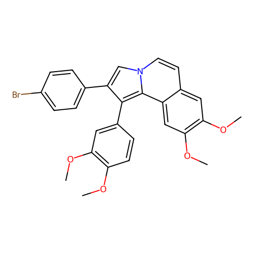 2-(4-bromophenyl)-1-(3,4-dimethoxyphenyl)-8,9-dimethoxypyrrolo[2,1-a]isoquinoline structure
