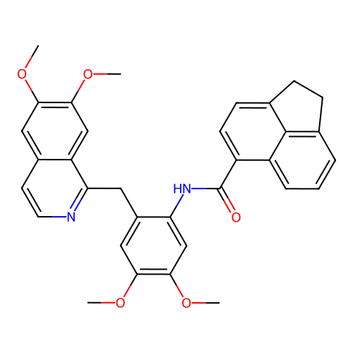 N-(2-((6,7-dimethoxyisoquinolin-1-yl)methyl)-4,5-dimethoxyphenyl)-1,2-dihydroacenaphthylene-5-carboxamide structure