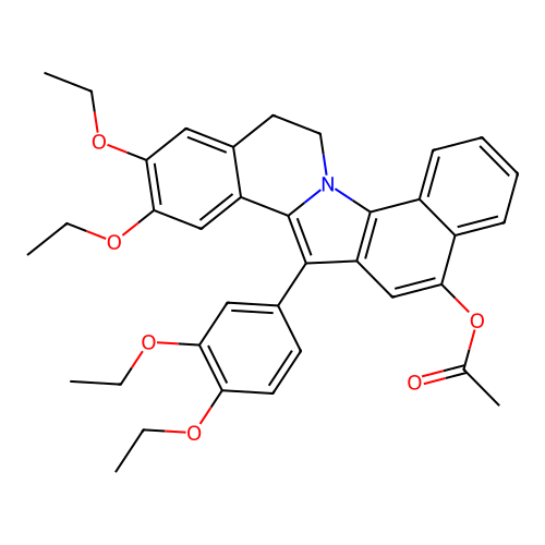 14-(3,4-diethoxyphenyl)-2,3-diethoxy-5,6-dihydrobenzo[6,7]indolo[2,1-a]isoquinolin-12-yl acetate structure