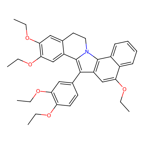 14-(3,4-diethoxyphenyl)-2,3,12-triethoxy-5,6-dihydrobenzo[6,7]indolo[2,1-a]isoquinoline structure
