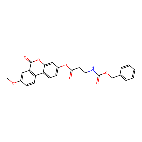 8-methoxy-6-oxo-6H-benzo[c]chromen-3-yl 3-(((benzyloxy)carbonyl)amino)propanoate structure