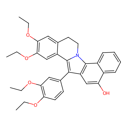 14-(3,4-diethoxyphenyl)-2,3-diethoxy-5,6-dihydrobenzo[6,7]indolo[2,1-a]isoquinolin-12-ol structure