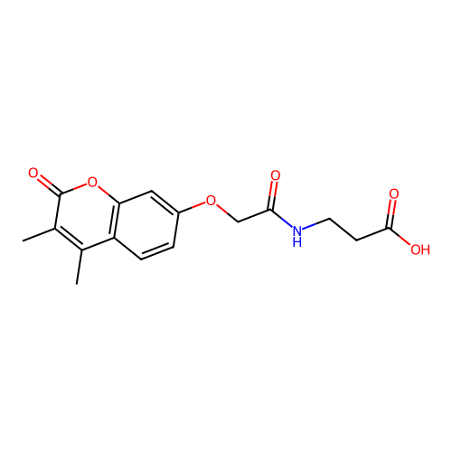 3-({2-[(3,4-dimethyl-2-oxo-2H-chromen-7-yl)oxy]acetyl}amino)propanoic acid structure