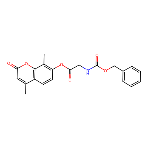 4,8-dimethyl-2-oxo-2H-chromen-7-yl N-[(benzyloxy)carbonyl]glycinate structure
