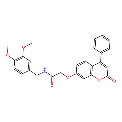 N-(3,4-dimethoxybenzyl)-2-((2-oxo-4-phenyl-2H-chromen-7-yl)oxy)acetamide structure