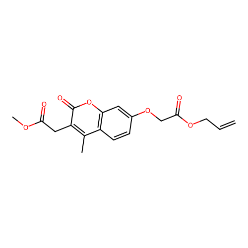 methyl {7-[2-(allyloxy)-2-oxoethoxy]-4-methyl-2-oxo-2H-chromen-3-yl}acetate structure
