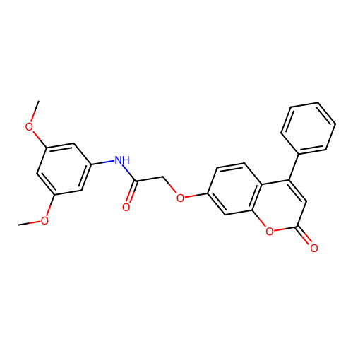 N-(3,5-dimethoxyphenyl)-2-(2-oxo-4-phenylchromen-7-yl)oxyacetamide structure