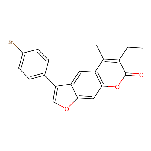3-(4-bromophenyl)-6-ethyl-5-methyl-7H-furo[3,2-g]chromen-7-one structure