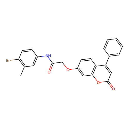 N-(4-bromo-3-methylphenyl)-2-((2-oxo-4-phenyl-2H-chromen-7-yl)oxy)acetamide structure