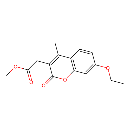 methyl 2-(7-ethoxy-4-methyl-2-oxo-2H-chromen-3-yl)acetate structure