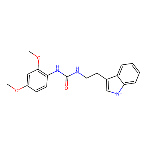 1-(2,4-dimethoxyphenyl)-3-[2-(1H-indol-3-yl)ethyl]urea structure