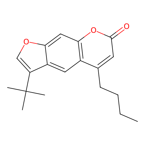 5-butyl-3-tert-butyl-7H-furo[3,2-g]chromen-7-one structure