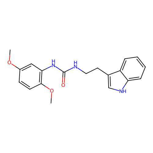 1-(2,5-dimethoxyphenyl)-3-[2-(1H-indol-3-yl)ethyl]urea structure