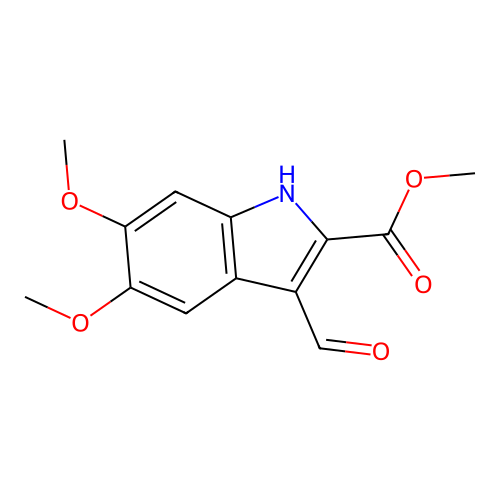 methyl 3-formyl-5,6-dimethoxy-1H-indole-2-carboxylate structure