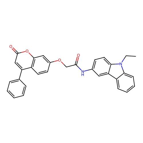 N-(9-ethyl-9H-carbazol-3-yl)-2-((2-oxo-4-phenyl-2H-chromen-7-yl)oxy)acetamide structure
