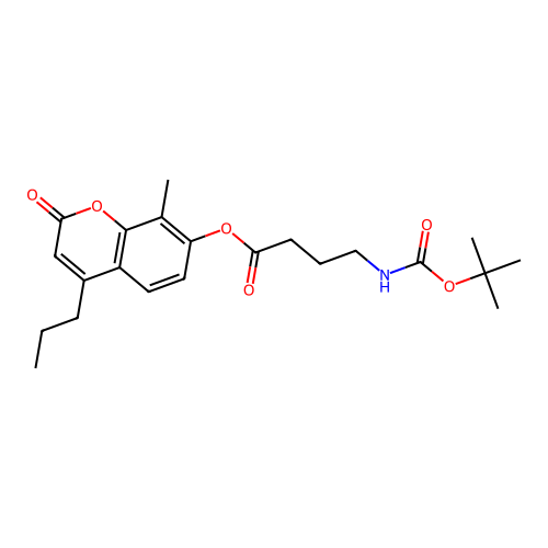 8-methyl-2-oxo-4-propyl-2H-chromen-7-yl 4-[(tert-butoxycarbonyl)amino]butanoate structure