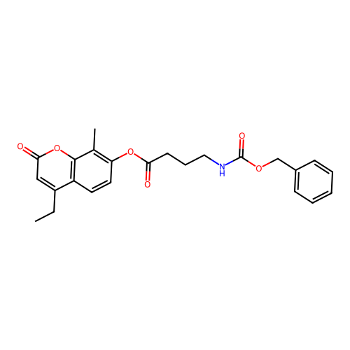 4-ethyl-8-methyl-2-oxo-2H-chromen-7-yl 4-{[(benzyloxy)carbonyl]amino}butanoate structure