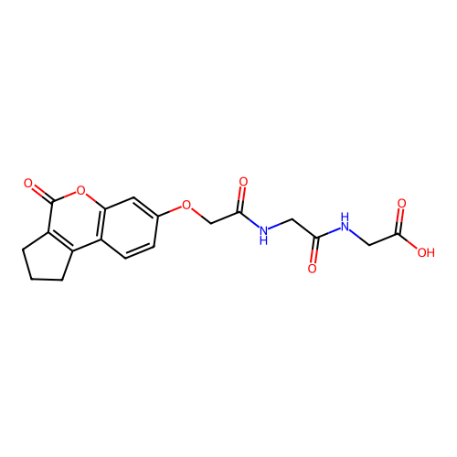 N-{[(4-oxo-1,2,3,4-tetrahydrocyclopenta[c]chromen-7-yl)oxy]acetyl}glycylglycine structure