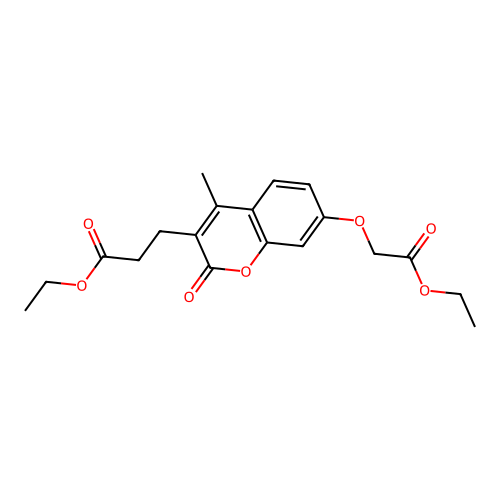 ethyl 3-[7-(2-ethoxy-2-oxoethoxy)-4-methyl-2-oxo-2H-chromen-3-yl]propanoate structure