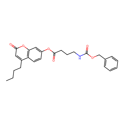 4-butyl-2-oxo-2H-chromen-7-yl 4-(((benzyloxy)carbonyl)amino)butanoate structure