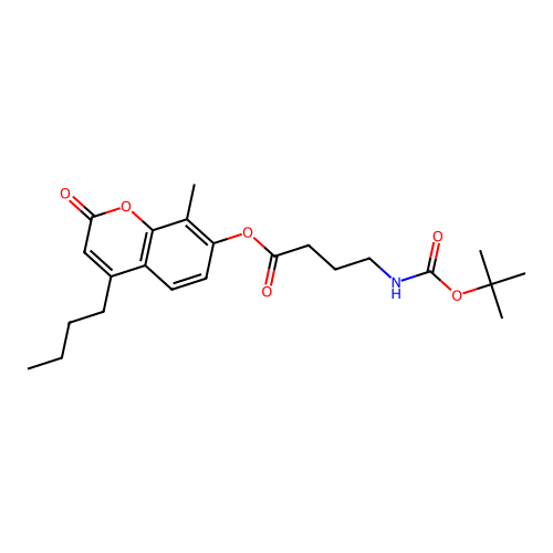 4-butyl-8-methyl-2-oxo-2H-chromen-7-yl 4-((tert-butoxycarbonyl)amino)butanoate structure