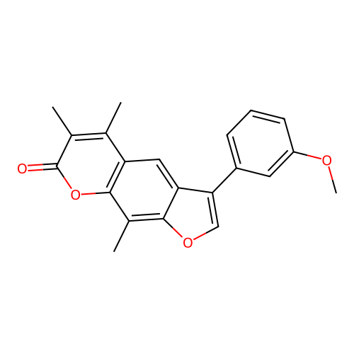 3-(3-methoxyphenyl)-5,6,9-trimethyl-7H-furo[3,2-g]chromen-7-one structure