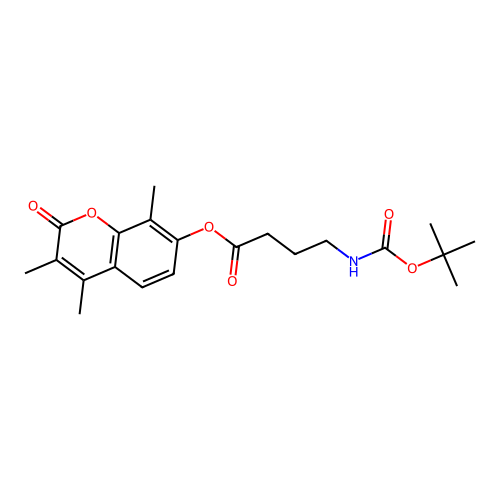 3,4,8-trimethyl-2-oxo-2H-chromen-7-yl 4-[(tert-butoxycarbonyl)amino]butanoate structure