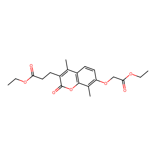 Ethyl 3-[7-(2-ethoxy-2-oxoethoxy)-4,8-dimethyl-2-oxochromen-3-yl]propanoate structure