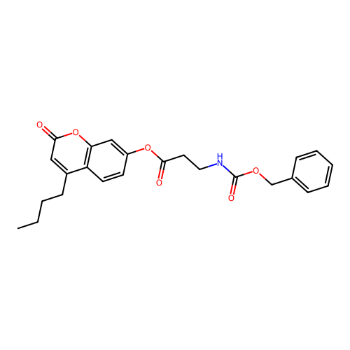 4-butyl-2-oxo-2H-chromen-7-yl 3-(((benzyloxy)carbonyl)amino)propanoate structure