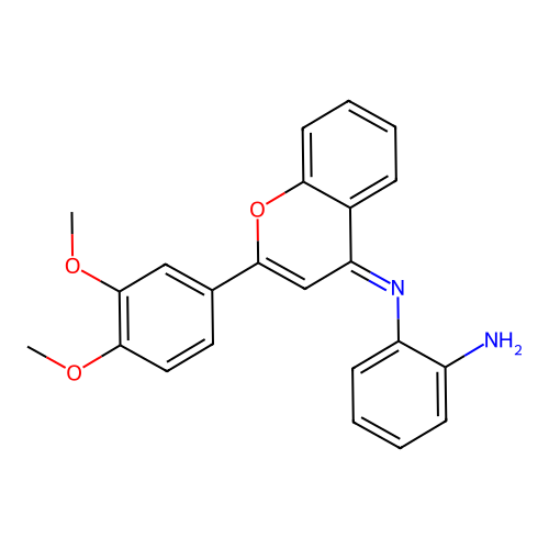 (E)-N1-(2-(3,4-dimethoxyphenyl)-4H-chromen-4-ylidene)benzene-1,2-diamine structure
