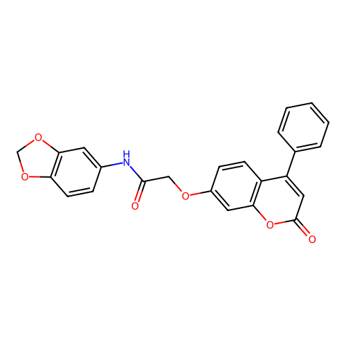 N-(benzo[d][1,3]dioxol-5-yl)-2-((2-oxo-4-phenyl-2H-chromen-7-yl)oxy)acetamide structure