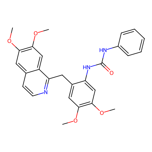 1-(2-((6,7-Dimethoxyisoquinolin-1-yl)methyl)-4,5-dimethoxyphenyl)-3-phenylurea structure