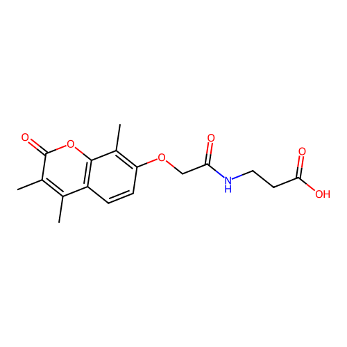 3-({2-[(3,4,8-trimethyl-2-oxo-2H-chromen-7-yl)oxy]acetyl}amino)propanoic acid structure