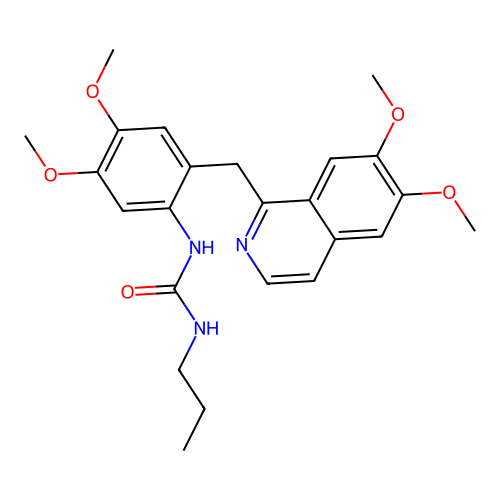 1-(2-((6,7-Dimethoxyisoquinolin-1-yl)methyl)-4,5-dimethoxyphenyl)-3-propylurea structure