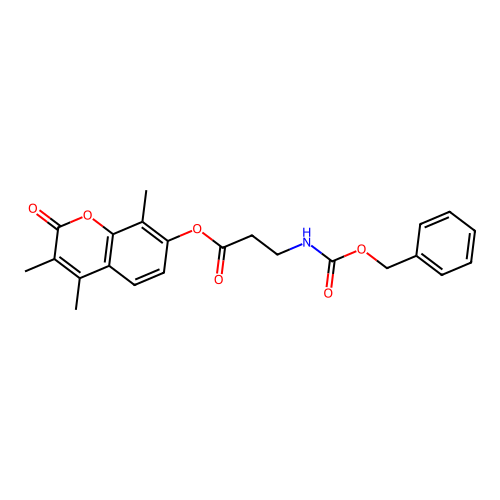 3,4,8-trimethyl-2-oxo-2H-chromen-7-yl N-[(benzyloxy)carbonyl]-beta-alaninate structure