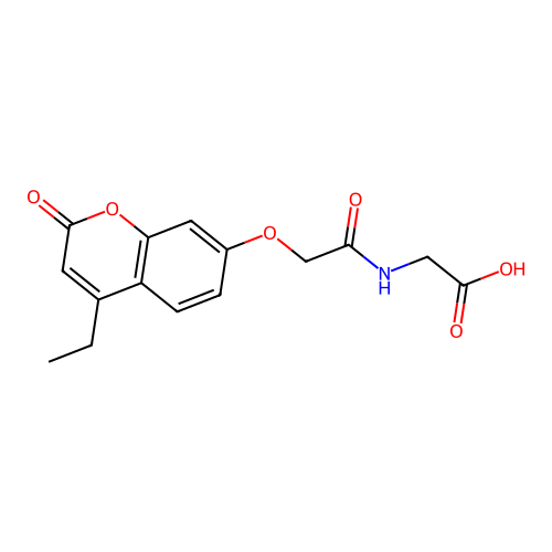N-{[(4-ethyl-2-oxo-2H-chromen-7-yl)oxy]acetyl}glycine structure