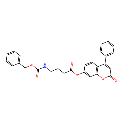 2-oxo-4-phenyl-2H-chromen-7-yl 4-{[(benzyloxy)carbonyl]amino}butanoate structure
