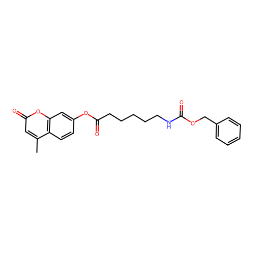 4-methyl-2-oxo-2H-chromen-7-yl 6-(((benzyloxy)carbonyl)amino)hexanoate structure