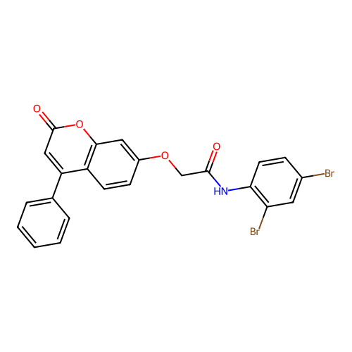 N-(2,4-dibromophenyl)-2-((2-oxo-4-phenyl-2H-chromen-7-yl)oxy)acetamide structure