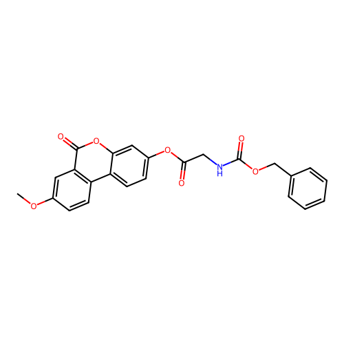 8-methoxy-6-oxo-6H-benzo[c]chromen-3-yl N-[(benzyloxy)carbonyl]glycinate structure