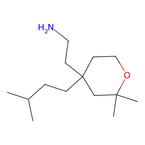 2-(4-isopentyl-2,2-dimethyltetrahydro-2H-pyran-4-yl)ethanamine structure