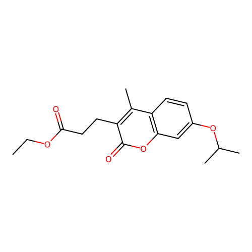 Ethyl 3-(4-methyl-2-oxo-7-propan-2-yloxychromen-3-yl)propanoate structure